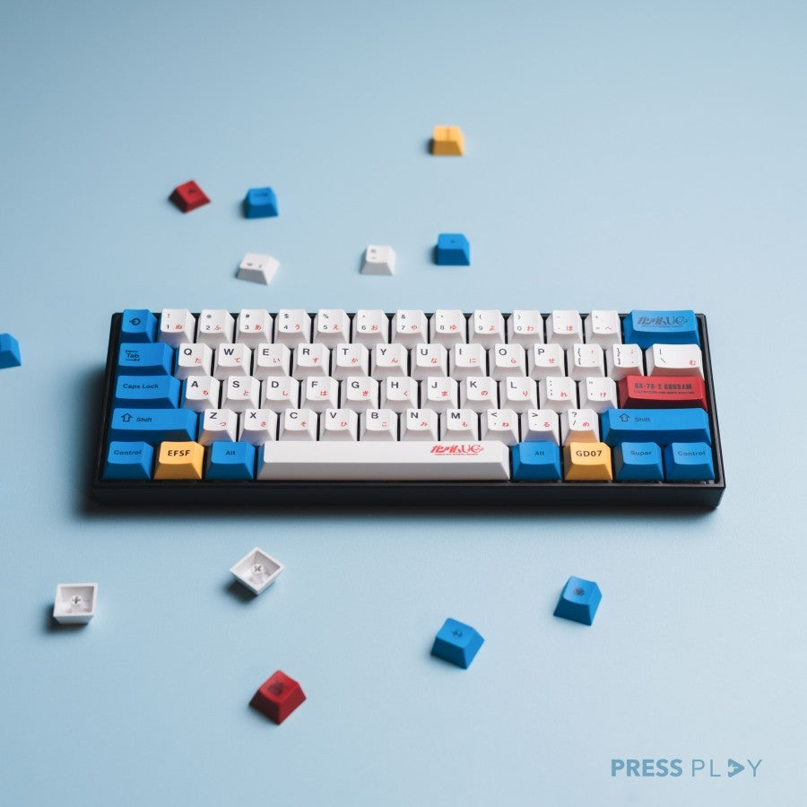 Gundam Unicorn Japanese PBT Dye Sub Keycaps Keycap Set