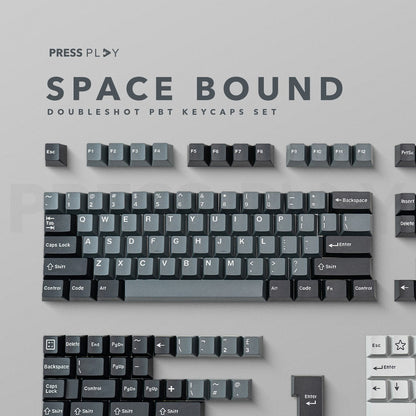 SPACEBOUND PBT ABS Doubleshot Keycaps Keycap Set by Press Play