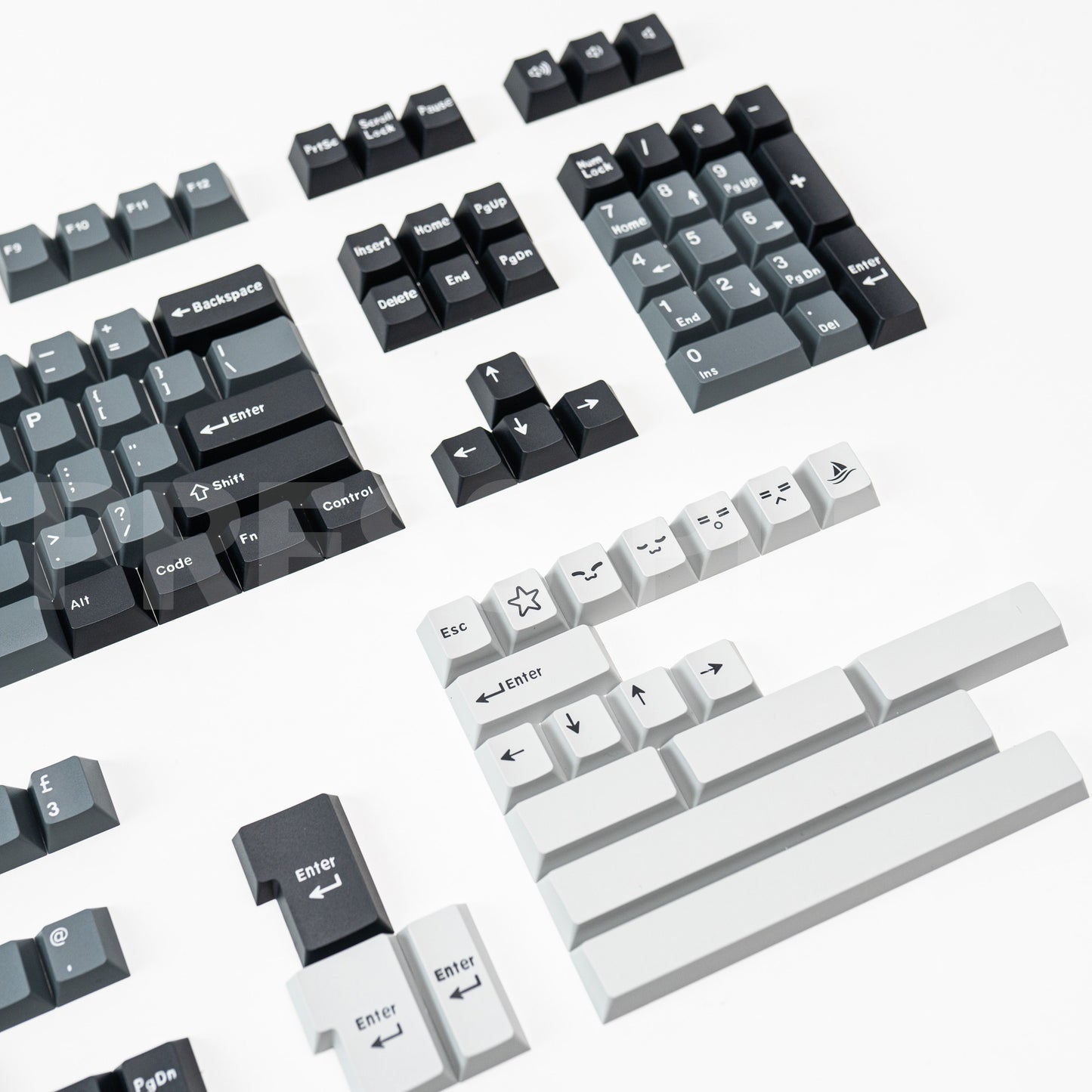 SPACEBOUND PBT ABS Doubleshot Keycaps Keycap Set by Press Play