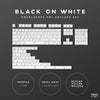 BoW Black on White PBT Doubleshot Keycaps Set by Press Play