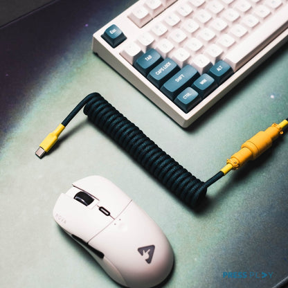 Type C Coiled Cable Mechanical Keyboard Aviator