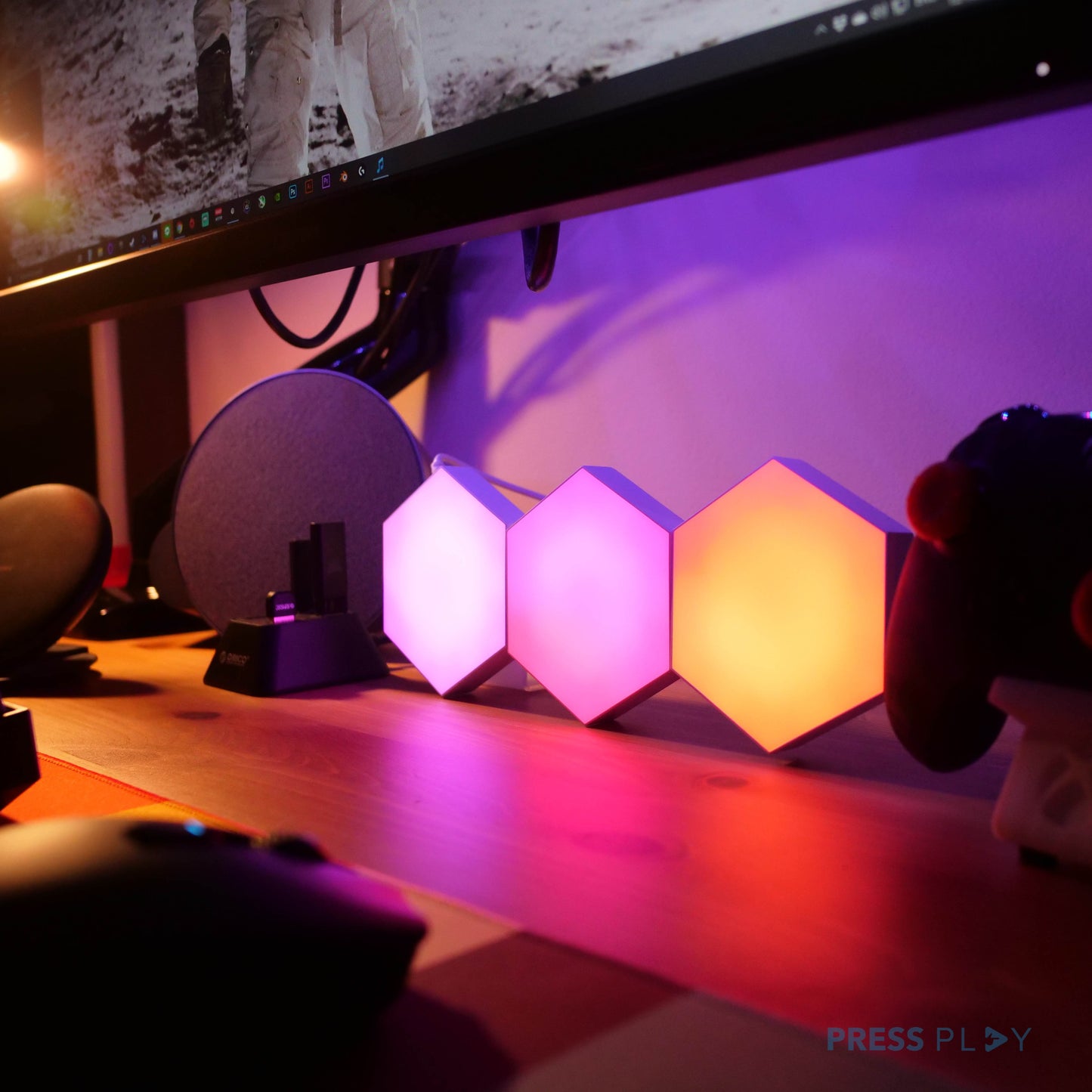 PlayPanel Hexagon RGB LED Light Lamp by Press Play