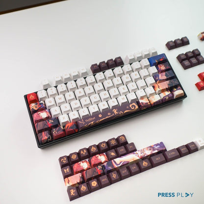 Genshin Impact HU TAO PBT Dye Sub Keycaps Mechanical Keyboard