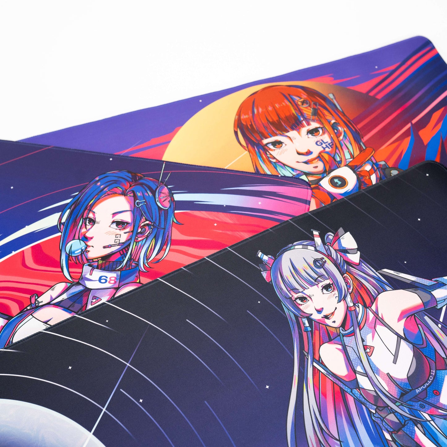 SPACEGIRLS Press Play x kenn.arts Gaming Mousepad Deskmat