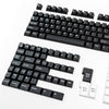 White on Black WoB PBT ABS Doubleshot Keycaps Keycap Set by Press Play
