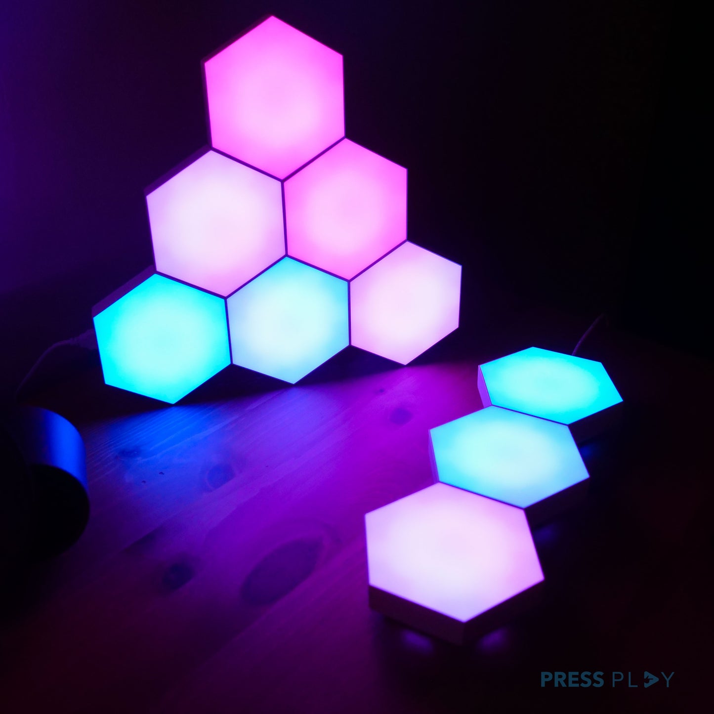 PlayPanel Hexagon RGB LED Light Lamp by Press Play