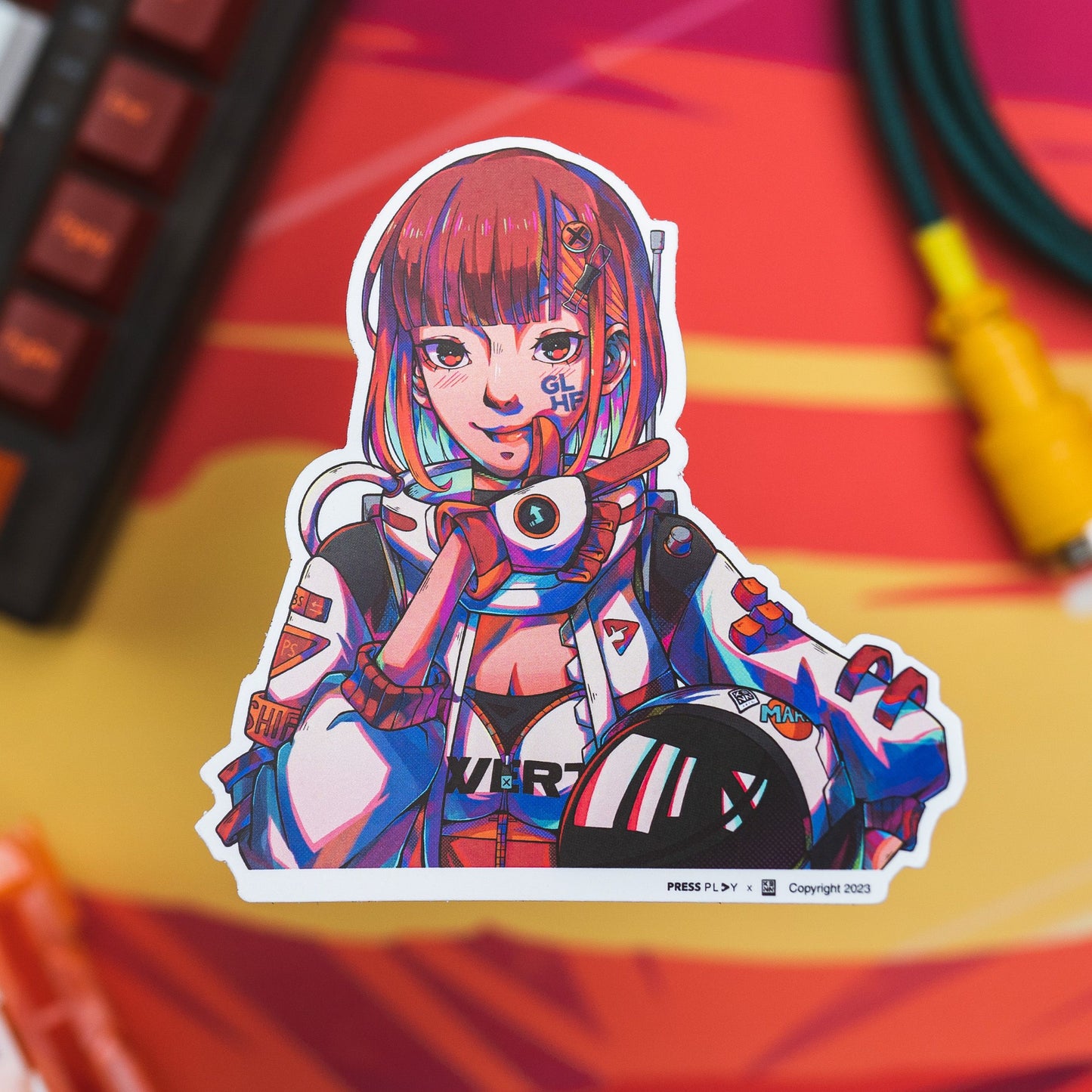 SPACEGIRLS Press Play x kenn.arts Stickers