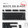 White on Black WoB PBT ABS Doubleshot Keycaps Keycap Set by Press Play