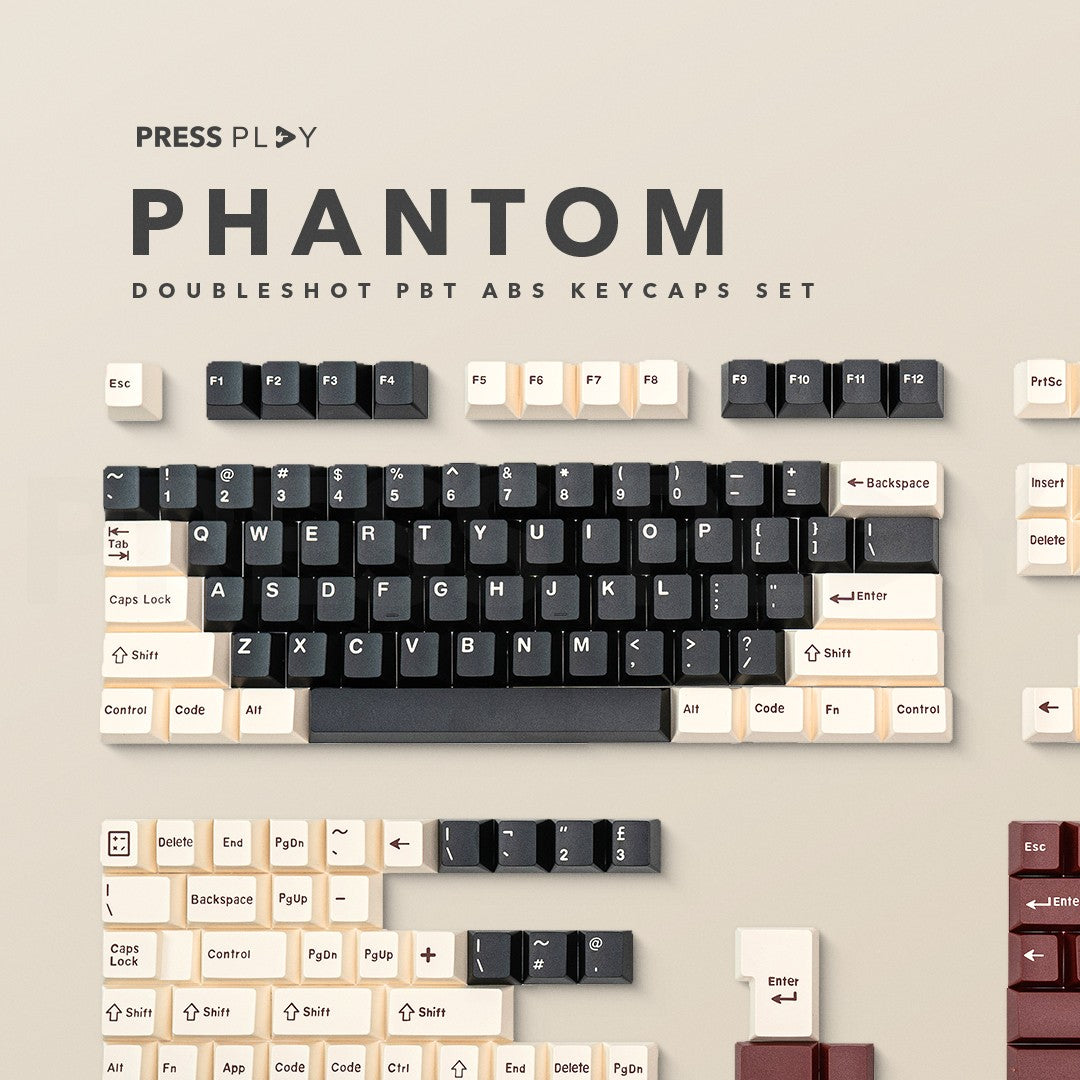 PHANTOM PBT ABS Doubleshot Keycaps Keycap Set by Press Play – pressplayid