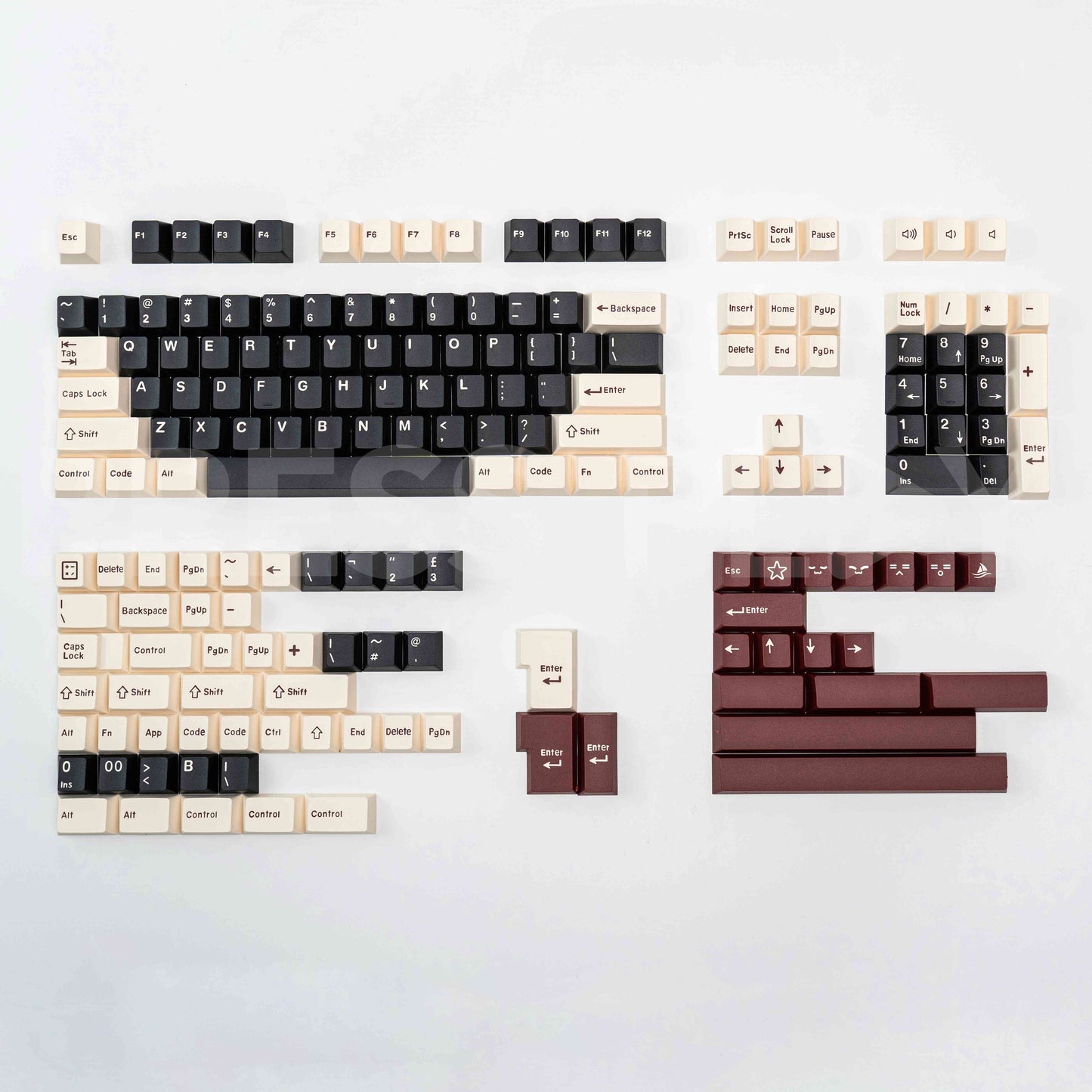 PHANTOM PBT ABS Doubleshot Keycaps Keycap Set by Press Play