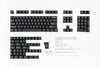 White on Black WoB PBT ABS Doubleshot Keycaps Keycap Set by Press Play