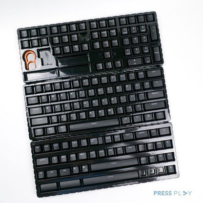 WoB White on Black PBT Doubleshot Keycaps Set by Press Play