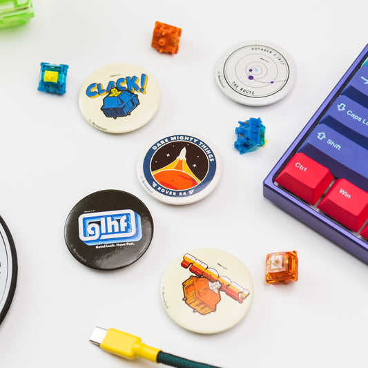 Press Play Pin Official 5in1 Pin Button Set Accessories by Press Play