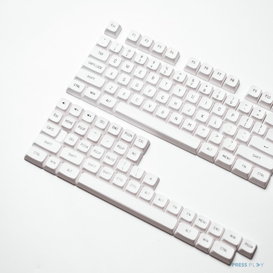 BoW Black on White CSA Profile Doubleshot PBT Keycaps