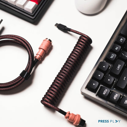 Type C Coiled Cable Mechanical Keyboard Aviator