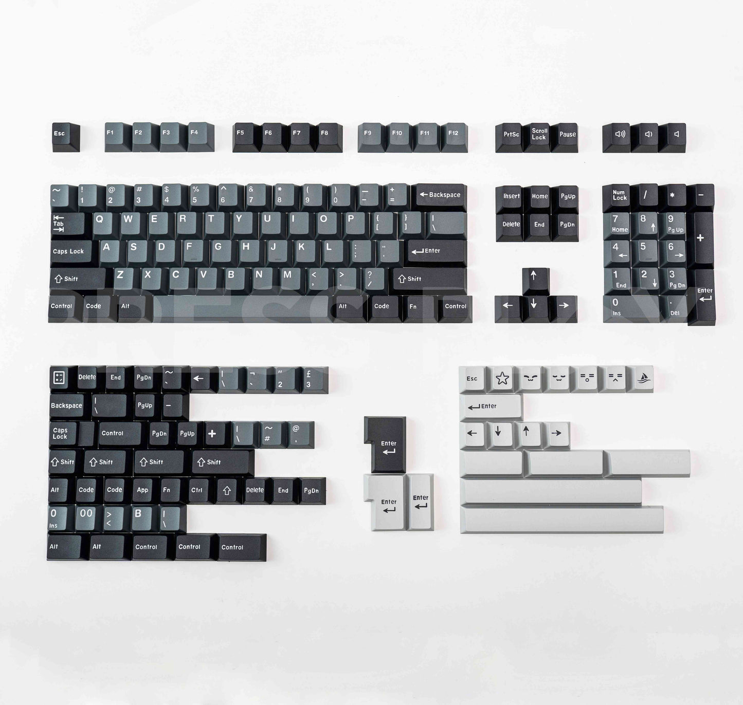 SPACEBOUND PBT ABS Doubleshot Keycaps Keycap Set by Press Play