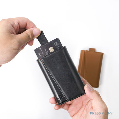 SNAPFOLD Trifold Leather RFID Wallet by Press Play