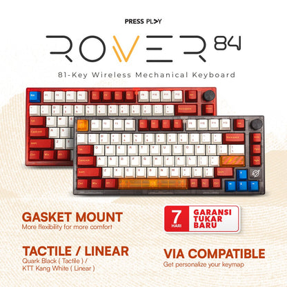 ROVER84 75% Wireless Mechanical Keyboard by Press Play