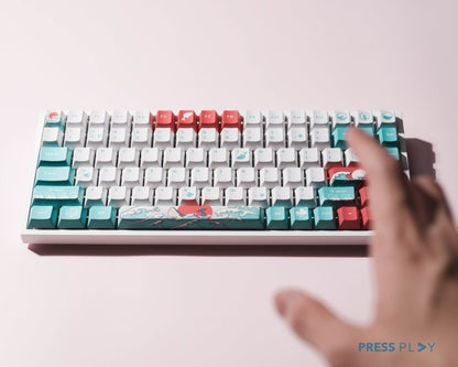 Ukiyo Sea Waves PBT Dye Sub Keycaps 108 Keys