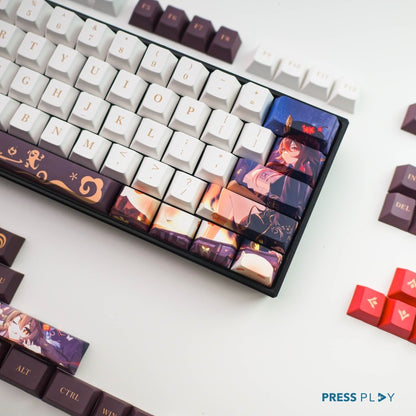 Genshin Impact HU TAO PBT Dye Sub Keycaps Mechanical Keyboard