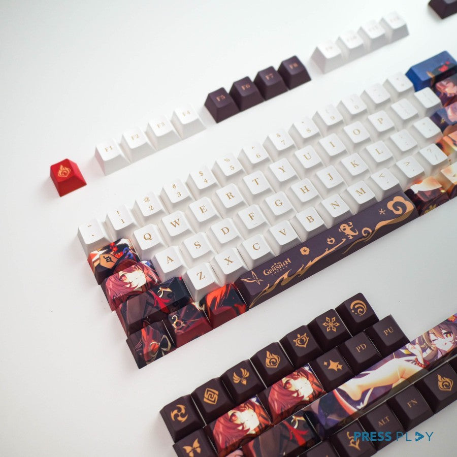 Genshin Impact HU TAO PBT Dye Sub Keycaps Mechanical Keyboard