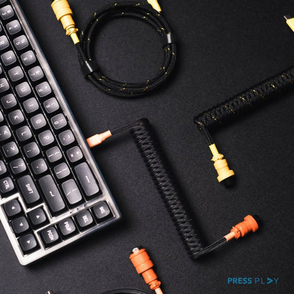 Type C Coiled Cable Mechanical Keyboard Aviator