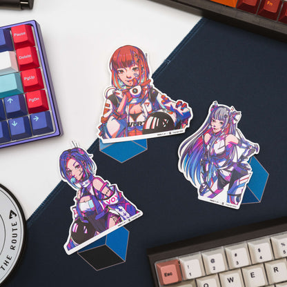 SPACEGIRLS Press Play x kenn.arts Stickers