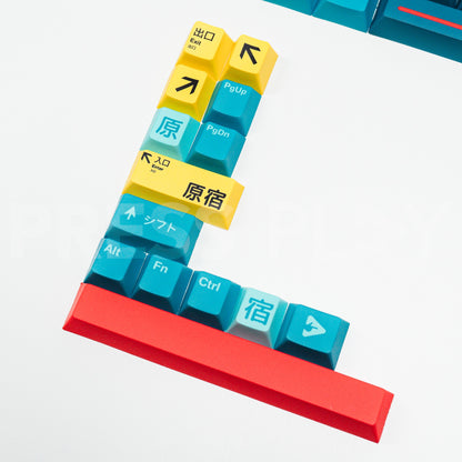 PPBT HARAJUKU PBT Dye Sub Keycap Set Japanese Root by Press Play