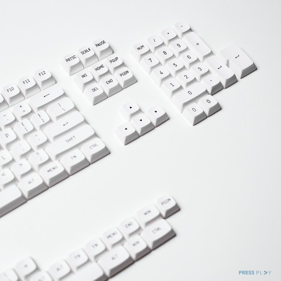 BoW Black on White CSA Profile Doubleshot PBT Keycaps