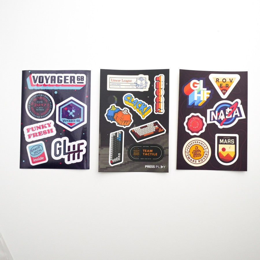 Press Play Sticker Pack Set