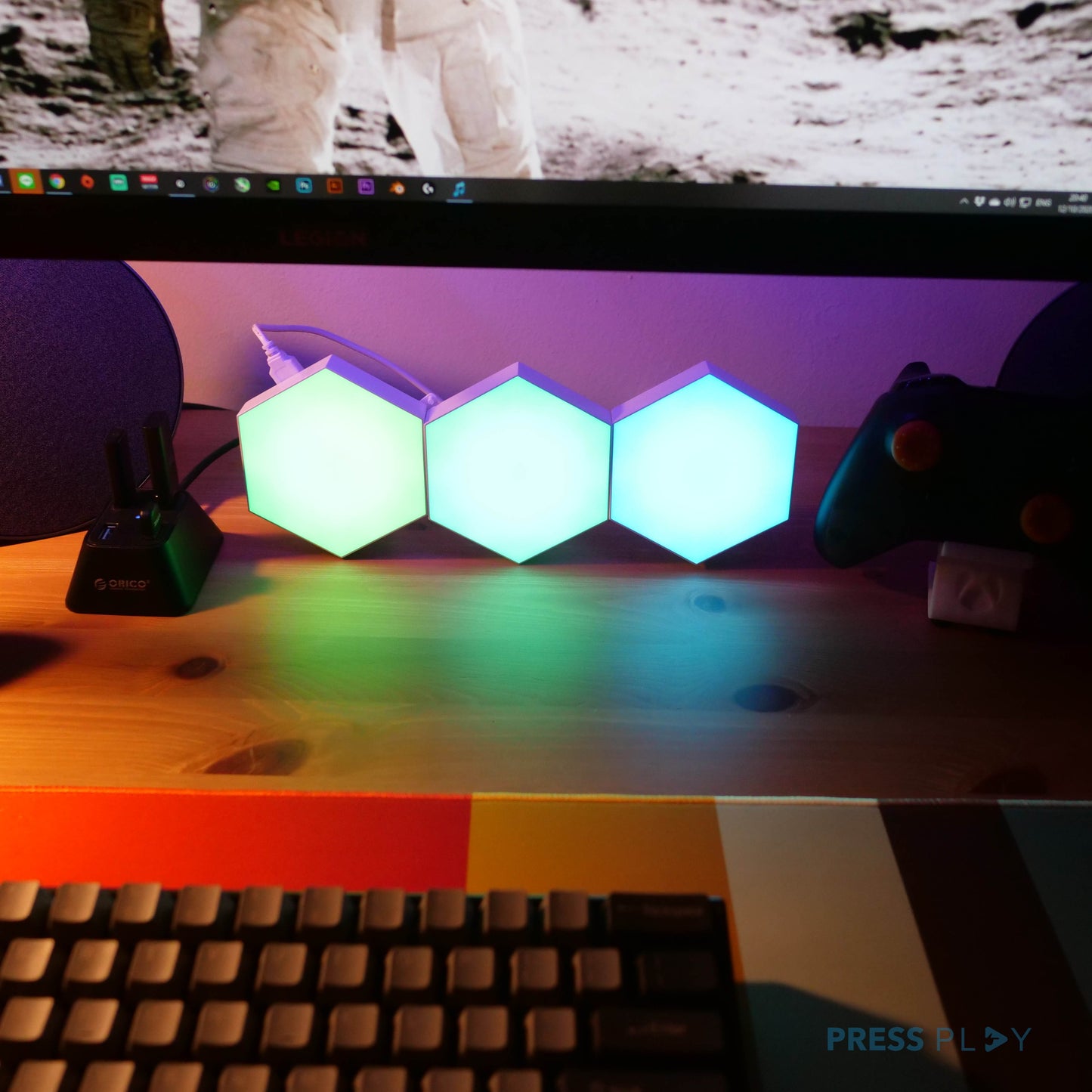 PlayPanel Hexagon RGB LED Light Lamp by Press Play