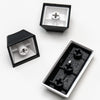 White on Black WoB PBT ABS Doubleshot Keycaps Keycap Set by Press Play