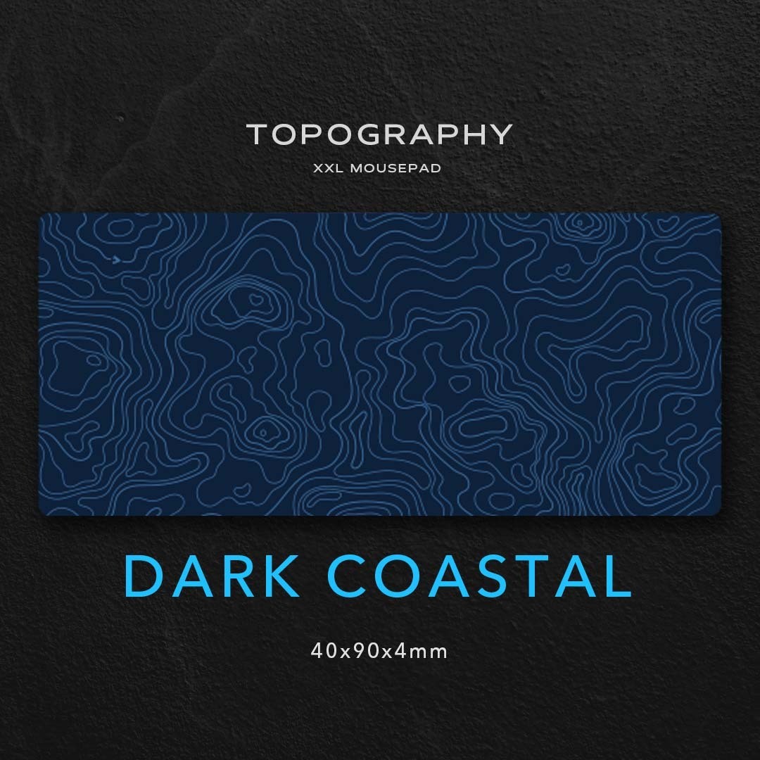 TOPOGRAPHY Series Gaming Mousepad Deskmat by Press Play