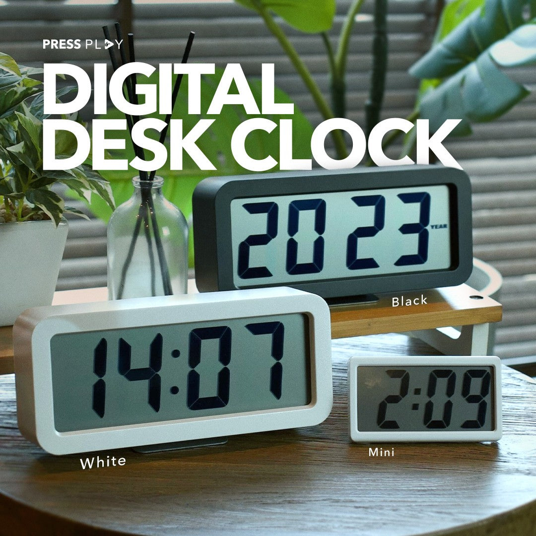 Digital Desk Clock LCD by Press Play – pressplayid
